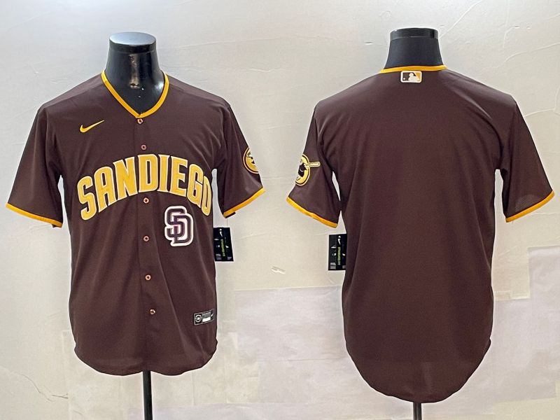 Men San Diego Padres Blank Brown Game 2024 Nike MLB Jersey style 01083